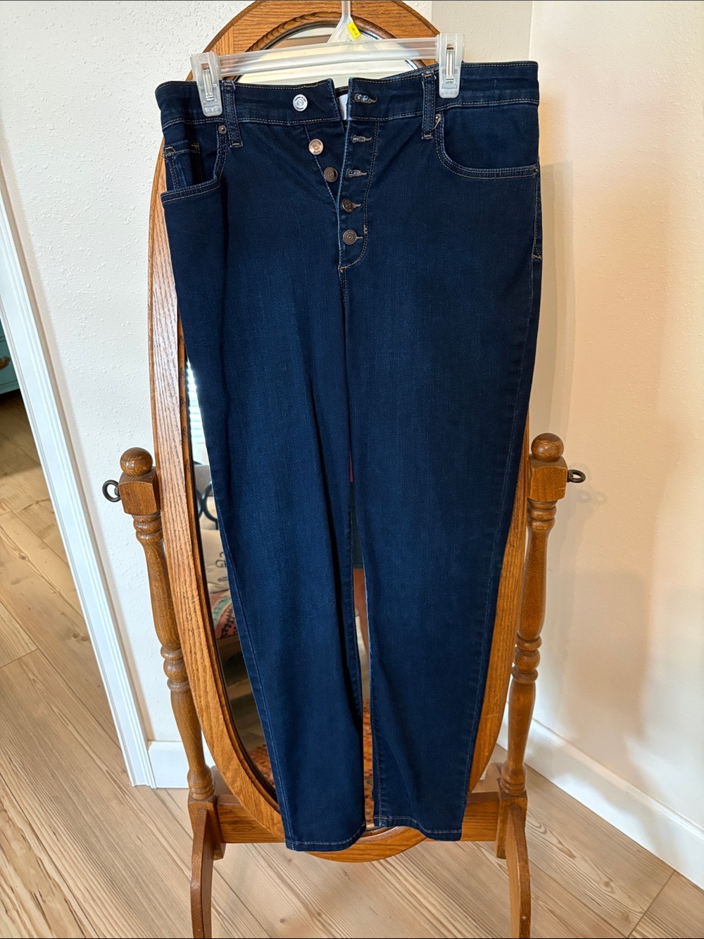 crown & ivy Dark Navy Skinny Button-Fly Jeans